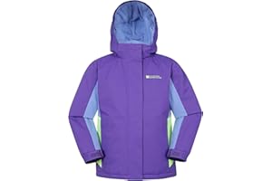 Mountain Warehouse Honey Veste de ski pour enfant – Imperméable à la neige, poignets réglables, veste pour enfant avec doublure en polaire, jupe de neige intégrée, veste d'hiver – garde les enfants au