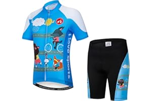 Weimostar Ciclismo Jersey Shorts Set Completo Imbottito Bambino Bicicletta Top Shirt Mountain Bike Equitazione