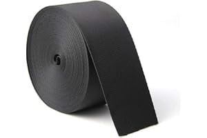 BUJINGYUN 5,5 cm di larghezza 10,5 m di nylon resistente, cinghie resistenti in polipropilene per borse, amache, arrampicata all'aperto e fai da te per valigie, collari per animali domestici (nero)