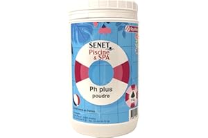 SENET PISCINE Ph Plus Piscine et Spa – Traitement Ph pour Piscine et Spa/Ph+ Poudre 1kg – Permet d’Augmenter Rapidement Le Ph de l’Eau/Produit Conditionné en France