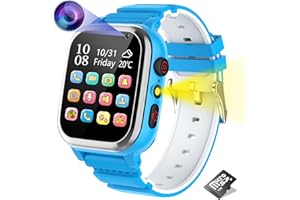 Kesasohe Smartwatch Bambini, Orologio Bambini con Telefon SOS 26 Giochi Fotocamera Musica Sveglia Calcolatrice Pedometro Orologio Intelligente per Bambini 4 ai 12 anni Ragazzi Ragazze