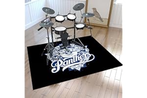 ZXHH Tappeto per Batteria Tappeti Rettangolari Antiscivolo Tappeto A Tamburo Insonorizzato per Batteria Elettronica Grancassa Rullante E Altri Componenti del Set di Tappetini Tappeto Batteria