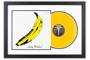 SOOBSOO Schallplatten Rahmen - Schwarz-Weiß-2 - LP-Cover und Vinyl Bilderrahmen mit Doppel-Passepartout für 1er-, 2er und 3er LPs