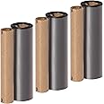 3 Rolls 4.33" x 243' (110mmx74m) Resin Enhanced Wax 1/2" Core Thermal Transfer Wax Ribbon Ink Out for Zebra GC420t GK420t GX420t TLP 2442 TLP2844,TEC,DATAMAX,INTERMEC,Avery,Citizen,SATO, GODEX,ARGOX