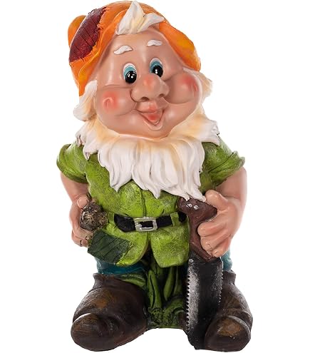 Nain de jardin NF15176 avec cerf - Grand format - 37 cm