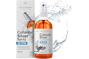 Spray Argent Colloïdal 100mL ● 100% Naturel 40 PPM ● Concentration Supérieure, Particules plus Petites : Meilleurs Résultats ● Fabriqué en France ● Certifié par 3 laboratoires ● Institut Katharos®