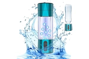 SOMERWAY Wasserstoff-Wasserflaschengenerator, bis zu 6000–8000 PPB, tragbare Wasserstoff-Wasserionisiermaschine, 208 ml, wiederaufladbarer Wasserstoff-Wasserbereiter mit PEM-Technologie für Reisen im Blau