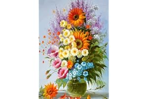 MXJSUA Kit de Pintura de Diamantes 5D Completo DIY, Cuadros de Punto de Cruz, diseño de Ganso, Color Amarillo y Rosa, Diamond Painting decoración del hogar para Salones o dormitorios 30 x 40 cm