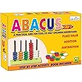 Creative's Abacus Step-2 | Practical and Fun Way to Learn Place Value, Addition, Subtraction | Learning & Educational | 5 Rod Abacus & 50 Beads in 5 Colours | Activity Book Included | Ages 5 & up