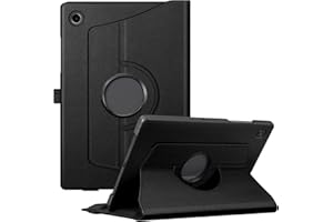 FINTIE Coque pour Tablette Samsung Galaxy Tab A8 10.5 Pouces 2022 (SM-X200/SM-X205/SM-X207), Housse Rotative à 360° Étui Pivotant, Pochette pour Samsung Galaxy Tab A8 2021, Noir