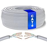 Mr. Tronic Bulk Cat 6 Ethernet Cable 50m, Bulk LAN Network Cable for Fast &amp; Reliable Internet - AWG24 Cat6 Bulk, 1Gbps Intern