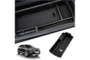 ‎RUIYA Ruiya Kompatibel mit Peugeot 3008 | 5008 GT 2017-2023 Mittelkonsole Aufbewahrungsbox Peugeot 3008 Zubehör Armlehne Organizer Tray Mittelarmlehne Handschuhfach Mittelkonsole Organizer Ablagefach
