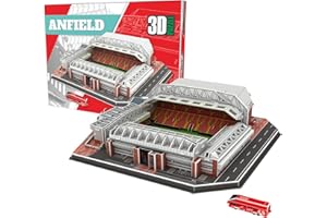 Georgie Porgy 3D Estadio de Fútbol Puzzles DIY Juguetes de Construcción Conjuntos (Estadio Anfield 113PCS)