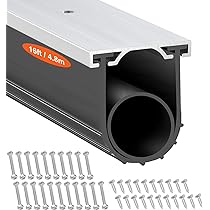 VEVOR Joint de Porte de Garage 3,05 m, Bande deEtancheite Universel en PVC Epais, Resistante aux Intemperies, pour Empecher la Penetration de Vent Pluie Feuille Porte Sectionnelle Entrepot Usine