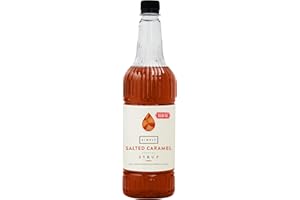 Simply Sugar Free Salted Caramel Syrup, Low Calorie, Vegan & Nut Free Flavoured Syrup for Coffee, Cocktails & Baking (1 Litre)