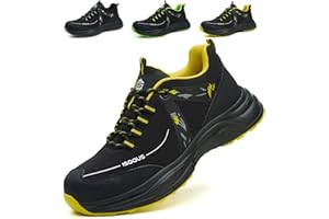 ISOOUS Scarpe Antinfortunistiche Uomo Scarpe da Lavoro Donna Leggere Comode Scarpe da Sicurezza Traspiranti Antiscivolo