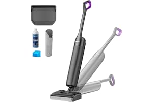 Eureka FloorShine 460 Fregona Eléctrica Aspiradora Fregadora sin Cable Se Acuesta 180°, Secado Automático, Autonomía 30 mins, Limpieza Borde, Grande Depósito Agua, Anti-Enredos para Pelo de Mascotas