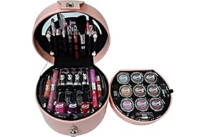 GLOSS ! Maletín de maquillaje - Estuche de belleza - Paleta de maquillaje - Mate y brillante - Estuche de regalo original para mujer, cumpleaños, Día de la Madre, Navidad, San Valentín - PINK