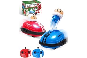 Victoper 2Pack Remote Control Cars for Kids with Popup Doll, Rechargeable RC Cars with Light & Music Sound,RC Battle Race Toys Car for Boys & Girls,Gift for Kids with Christmas Birthday
