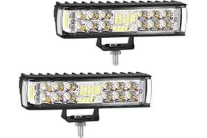 HAWEE 36W LED Arbeitslicht Nebelscheinwerfer Combo Lichtleiste Flutlicht LED Scheinwerfer Dreiseitige Bestrahlung für Off-Road Motorrad 4x4 Traktor LKW ATV SUV UTV Boot, 2er-Pack