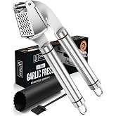 ORBLUE Garlic Press &amp; Stainless Steel Masher - Garlic Press, Manual Mincer &amp; Mincer for Perfectly Crushed &amp; Aromatic Garlic