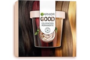 Garnier - Coloration Permanente - Sans Ammoniaque - 90% d'Ingrédients d'Origine Naturelle - Beurre de Karité - 100% Couverture Cheveux Blancs - Starter Kit - Châtain Clair Café (5.0)