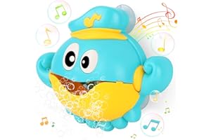 Hanmulee Baby Bath Toys Bubble Machine, 1000+ Bubbles Per Minute with Nursery Rhymes, Automatic Octopus Bubble Maker Bath Toys for the Bathtub for Toddlers Babies Boys Girls