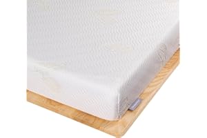Newentor® Luxury Firm Dual-Layer Mattress Topper - Back Pain Relief King Size Bed Topper - Mattress Topper for Sofa Bed, Caravan, Hard Mattress, Old Mattress, 150x200x7CM White