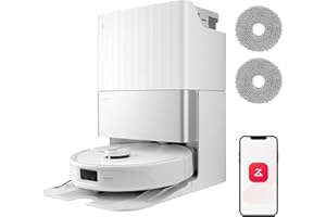 ‎ROBOROCK roborock Qrevo Master Saugroboter mit Wischfunktion&Hebarem Wischmopp, FlexiArm Design, HyperForce Saugkraft von 10.000 Pa, zusätzlich 2 Wischmops, Roboterstaubsauger-Set(Weiß)