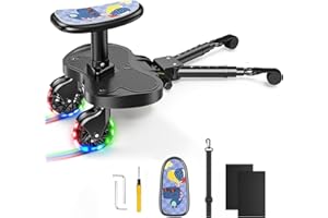 BugyKido Buggy Board, Universal Buggy Board with LED Wheels and Seat for Children, Baby Kiddy Board, Stroller Accessory from 2-6 Years (25 kg), for Over 99% of Baby Carriages