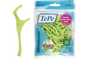 TEPE Porte-fil Mini Flosser, 36pcs, porte-fil dentaires préchargé, efficaces pour éliminer la plaque dentaire et nettoyer facilement les espaces interdentaires, pour les espaces interdentaires étroits