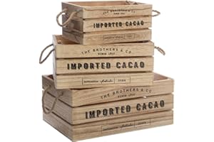 ATMOSPHERA CREATEUR D'INTERIEUR - Set di 3 cassette in legno denys