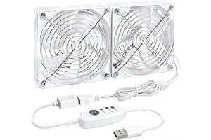 2 x 120 mm USB-fläktar, 5 V datorfläkt med 3 justerbara hastigheter