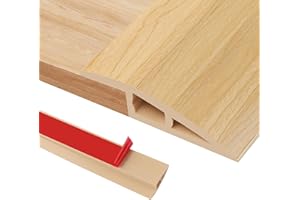 ZTVOWTO 100cm*5cm Barre de Seuil de Rattrapage de Niveau, Barre de Seuil en PVC pour des Hauteurs de 7 à 10mm, pour Tapis, Sols, Seuils de Porte et Bords(A5010,Grain de Bois Brut)