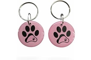 AVYLI Compatible con Sureflap Surefeed Microchip RFID Collar Etiquetas de repuesto, 2 unidades, impermeable, para mascotas sin microchip (rosa)