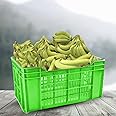 Swift International Material Handling Storage Container Plastic Crate/Multipurpose Uses Crate Green Size - 54cm x 36cm x 29cm