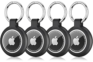 WANME Portachiavi AIRT, Porta AIRT Secure Holder, Custodia Apple AIRTs in Silicone, Resistente ai Graffi e Impermeabile, 4Pezzi Cover per Air con Copertura Frontale Trasparente