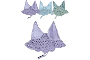 RL24 - Hobby Horse Fliegenhaube – Spielzeug Haube zum Aufsetzen auf die Ohren von Steckenpferden – Hobby Horse Zubehör – Stockpferd Haube in Flieder