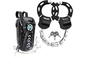 Mezelon Candado Patinete Electrico, Bicicleta antirrobo, Candado de Bicicleta, Scooter Electrico con Bolsa Impermeable, Negro