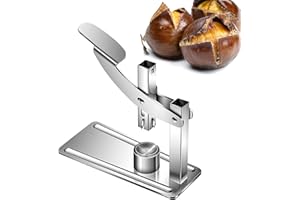 Elegauit Nutcracker Chestnut Opener,304 Stainless Steel Chestnut Clip Metal Nut Cracker, Multifunction Pecan Nut Cutter Walnut Opener Plier with Smooth Handle Tool for Kitchen, Non-Slip, Heavy-Duty