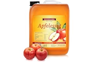 MARTENBROWN Feinwälder® Apfelessig 5% Säuregehalt/organisch und ohne Zusätze / 10 Liter im Kanister/aus 100% Direktsaft biologisch gewonnen/ideal für Salatdressings