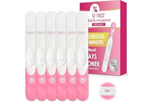FANICER 6Pcs Test de Grossesse, Test de grossesse Précoce, HCG Test, Emballés individuellement Pregnancy Test, Fiable Et Rapide, Autotest, Détection Rapide en 3 à 5 Minutes, Rose