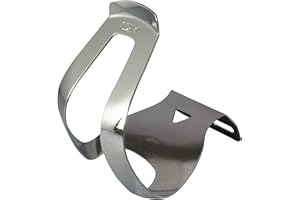 MKS Coppia puntapiedi Acciaio Cromo Gabbia Profonda (Puntapiedi) / Pair Toe Clips Steel Chrome Deep Cage (Foot stretchers)