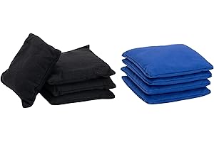 ‎WICKED WOOD GAMES Cornhole Bags – Cornhole Säckchen 2 x 4 Offizielle ACL-lizenziert – 450gr - Cornhole Spiel Outdoor - mehrere Farboptionen (Schwarz/Blau)