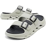 DOCTOR HEALTH SUPER SOFT Men EVA Double Strap Sandals | Adjustable Buckle Comfort Slides | Lightweight Anti-Slip Ventilated Casual Sandals for Everyday Indoor Outdoor Wear: 