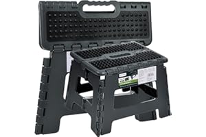 Rainberg Folding Step stool for Kids and Adults, Anti Slip Stool, Foldable Stool, Heavy duty Stool with grip on top, Use in the Kitchen, Bathroom, easy to store.