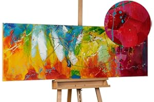 Kunstloft Quadro su tela | 100% DIPINTO A MANO | 150x50cm | Dipinto 'Futuro luminoso' | Astratto | Multicolore | Arte moderna