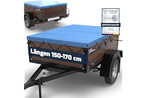‎TARPOFIX Tarpofix® Anhänger Plane 150x105 cm inkl. Planenseil | Anhängerplane Flachplane aus PVC PLANENMATERIAL | Verstärkte HP DDR Hänger Abdeckplane für Diverse PKW Autoanhänger | Abdeckung Blau