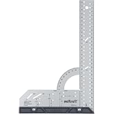wolfcraft Evrensel a&ccedil;ı 5205000 / a&ccedil;ı &ouml;l&ccedil;er, 300 mm kenar uzunluğu, 90&deg; durdurma a&ccedil;ısı ve &ccedil;ıkarılabilir a&ccedil;ılı ray ile hassas i