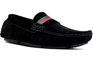 BARTIUM Boys Infants New Slip on Faux Sued Comfy Loafers Moccasin Shoes 10-6 UK Size